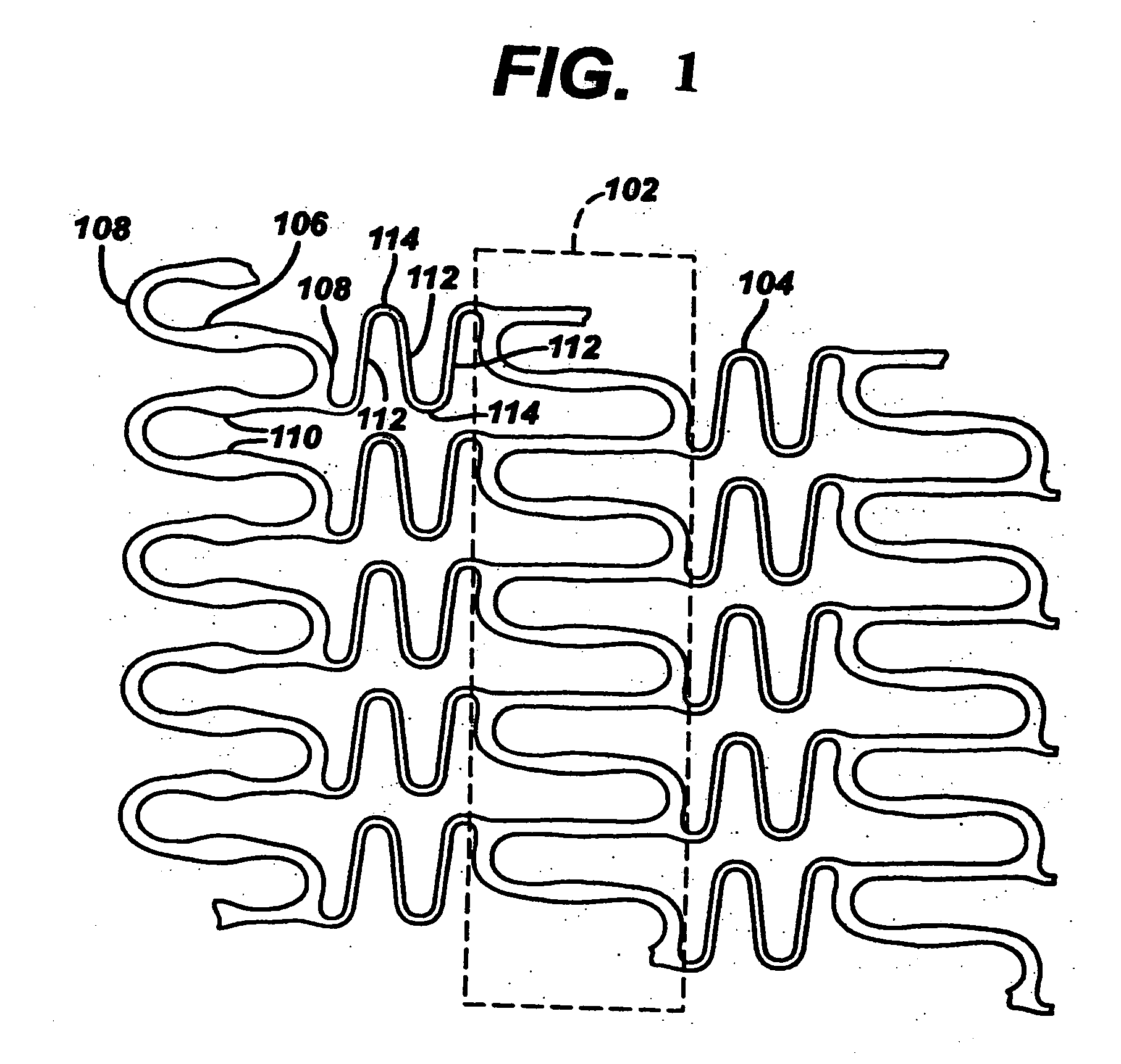 Polymeric stent having modified molecular structures in the flexible connectors and the radial struts of the hoops