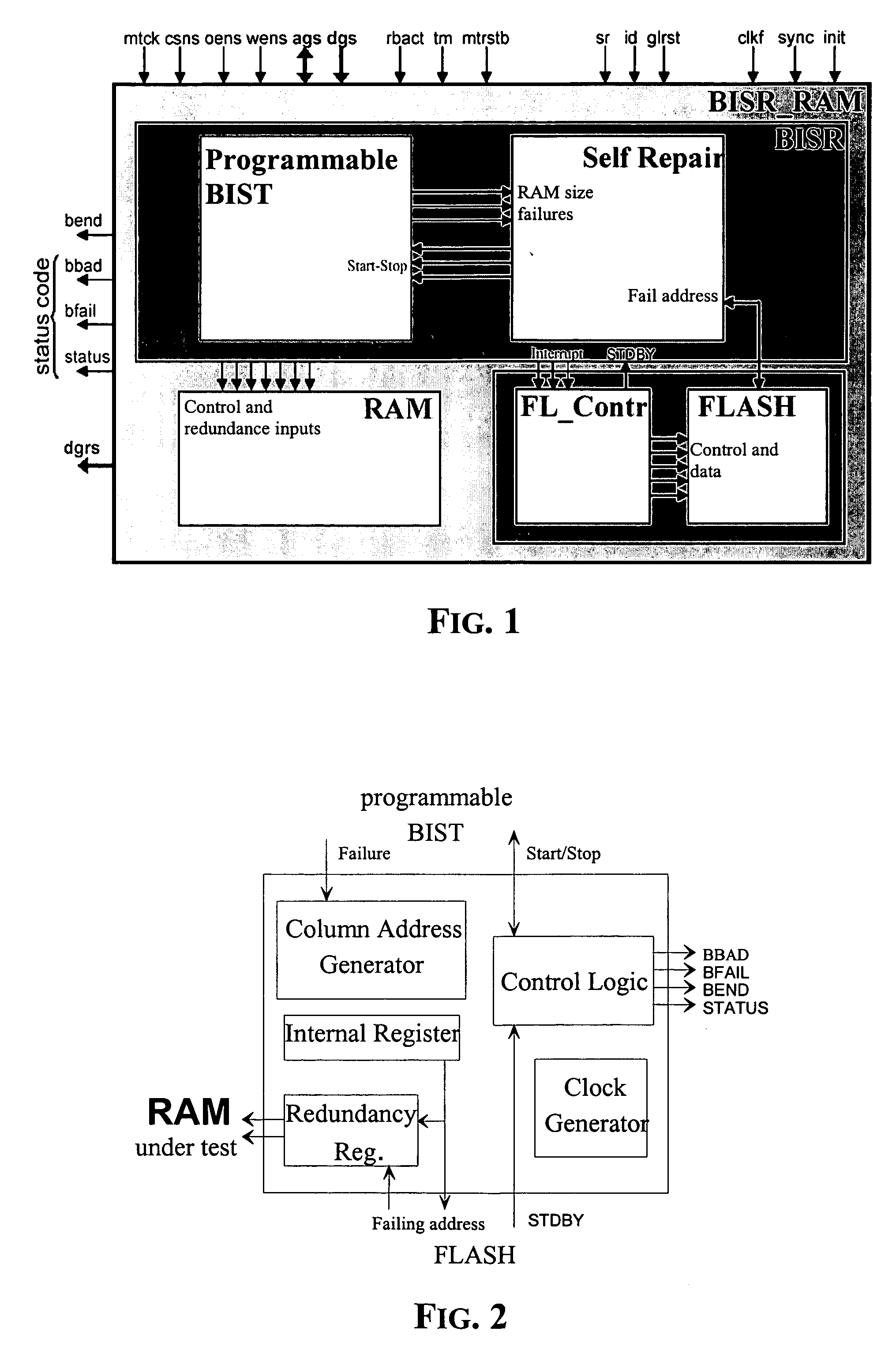 Programmable multi-mode built-in self-test and self-repair structure for embedded memory arrays