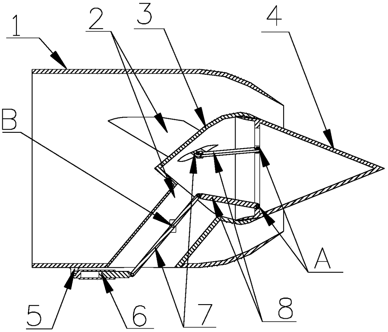 An axisymmetric plug-type vector nozzle