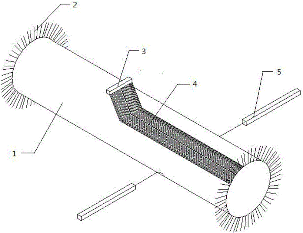 Manufacturing method for glass steel pipeline in zero-degree winding manner