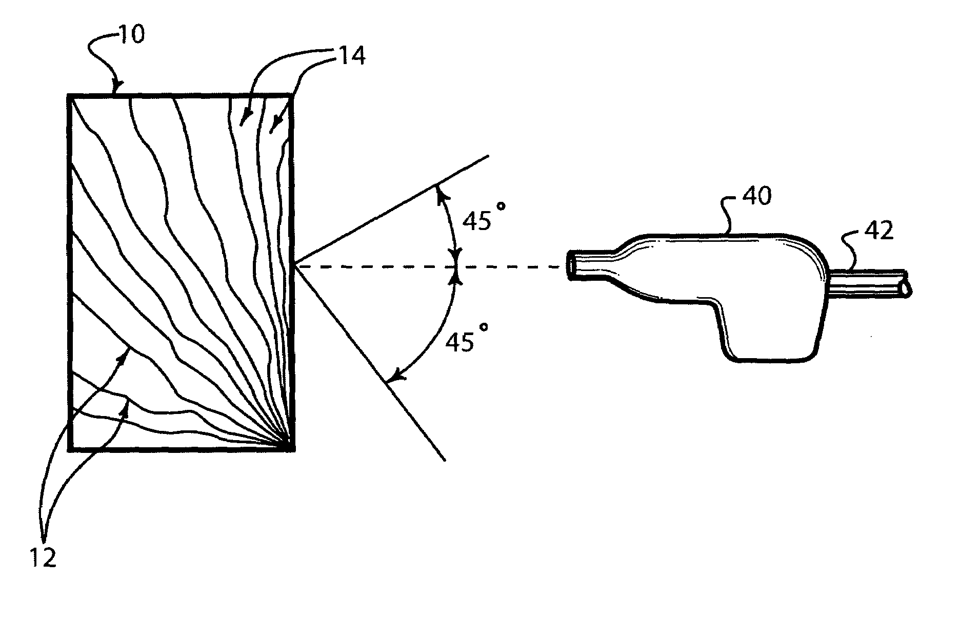 Process for treating wood with a mixture of garnet particles and glass beads