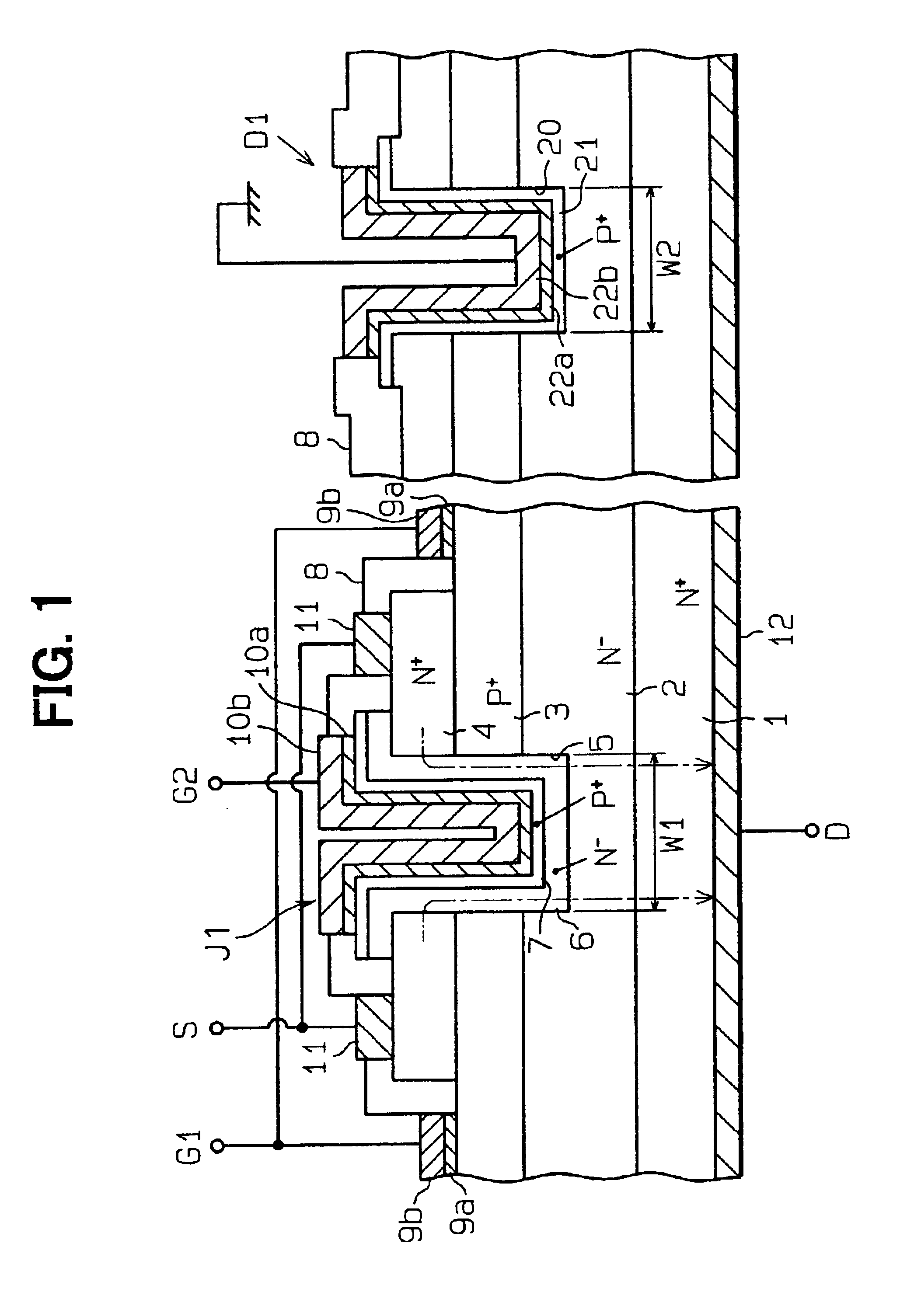 Silicon carbide power device having protective diode