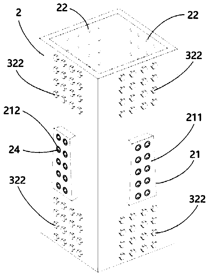 Pillar-beam connecting node, building frame structure and building