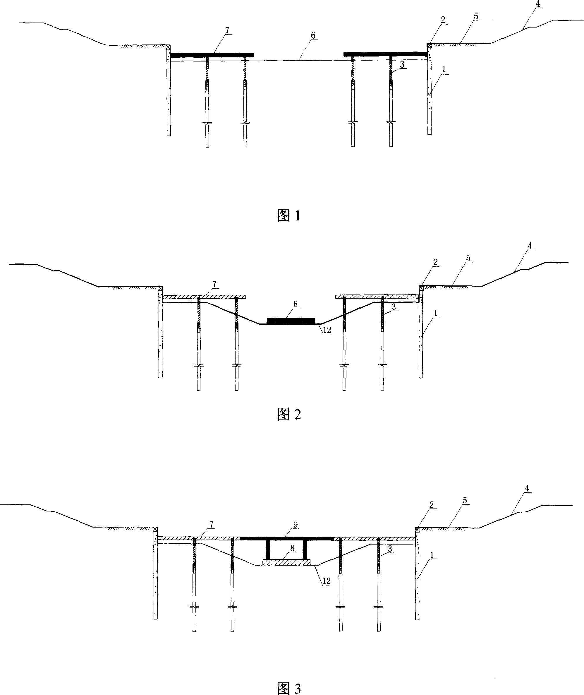 Direct local skirt border reversing construction for central island