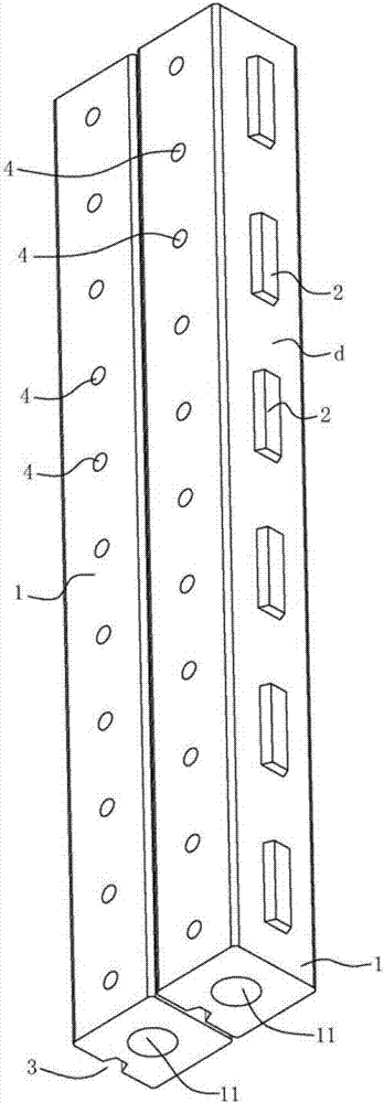 Permeable concrete square pile