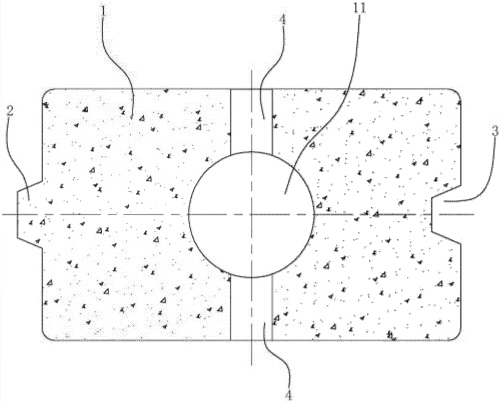 Permeable concrete square pile