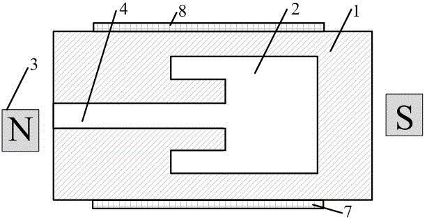 Magnetically and electrically-adjustable microstrip antenna and adjusting method thereof