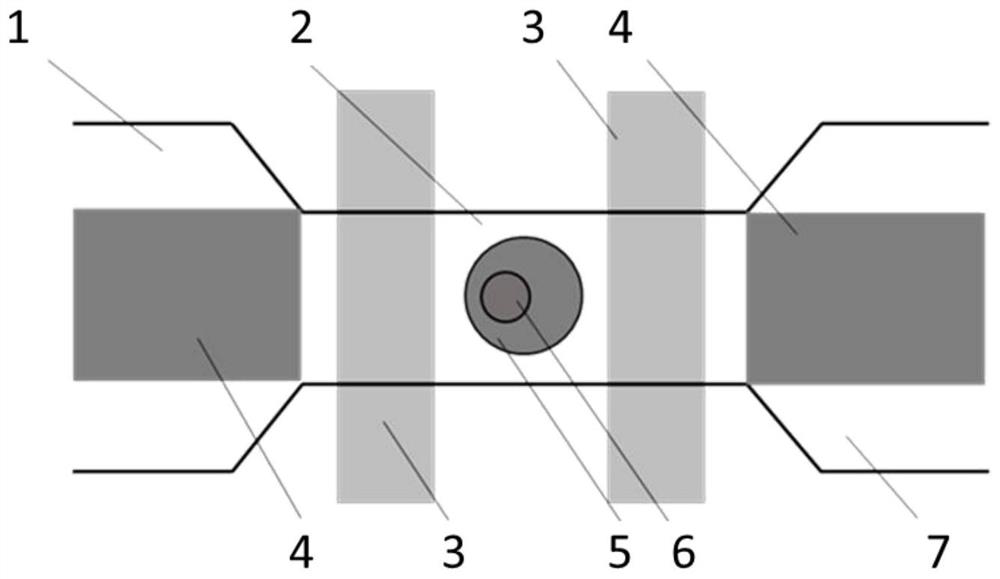 Uncompressed channel-based unicellular biophysical property detection device and unicellular biophysical property detection method