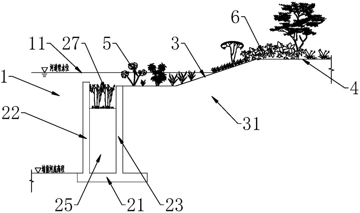 Sand-blocking type soil and water conservation ecological bank protection