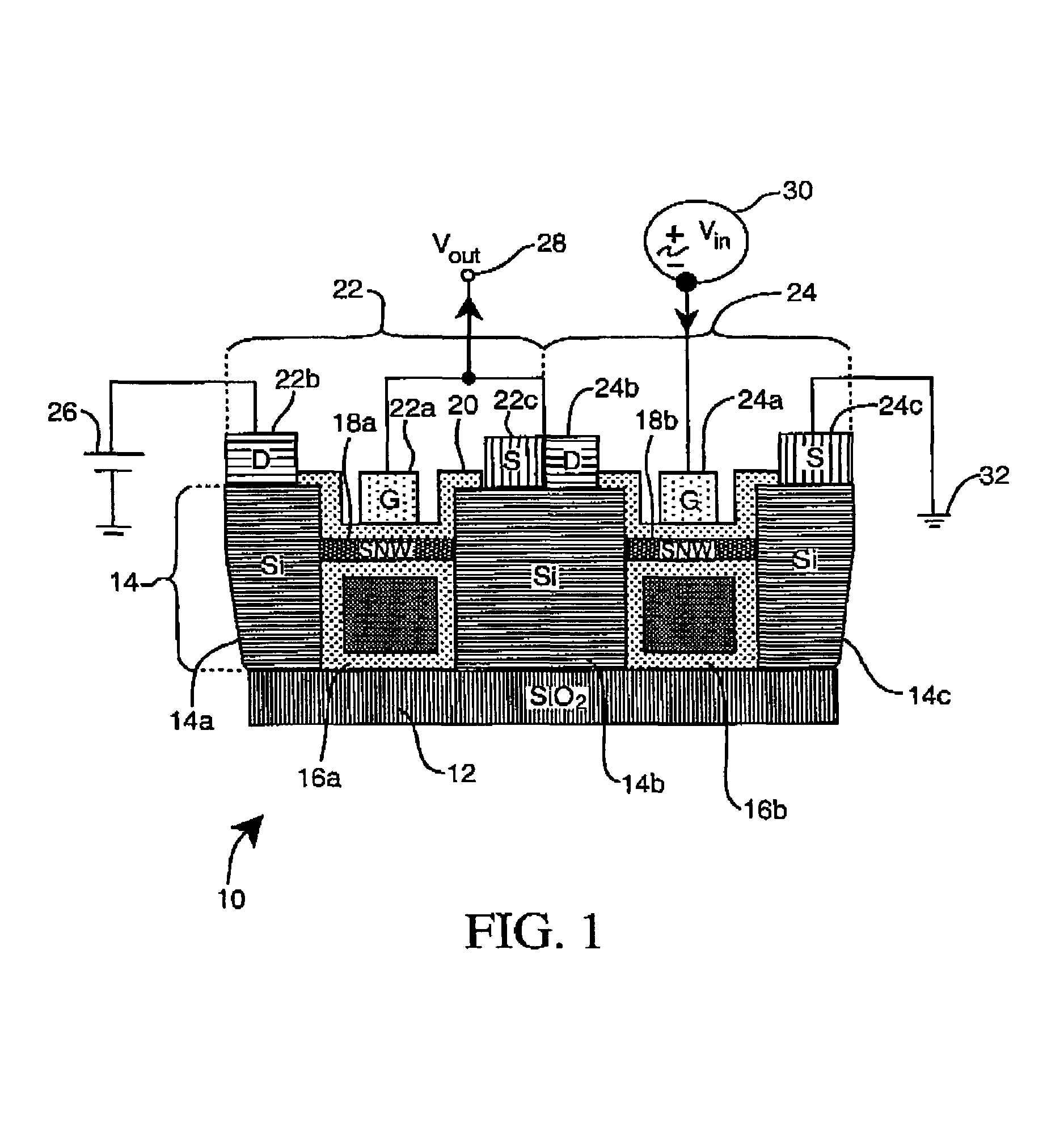 Insulated gate silicon nanowire transistor and method of manufacture