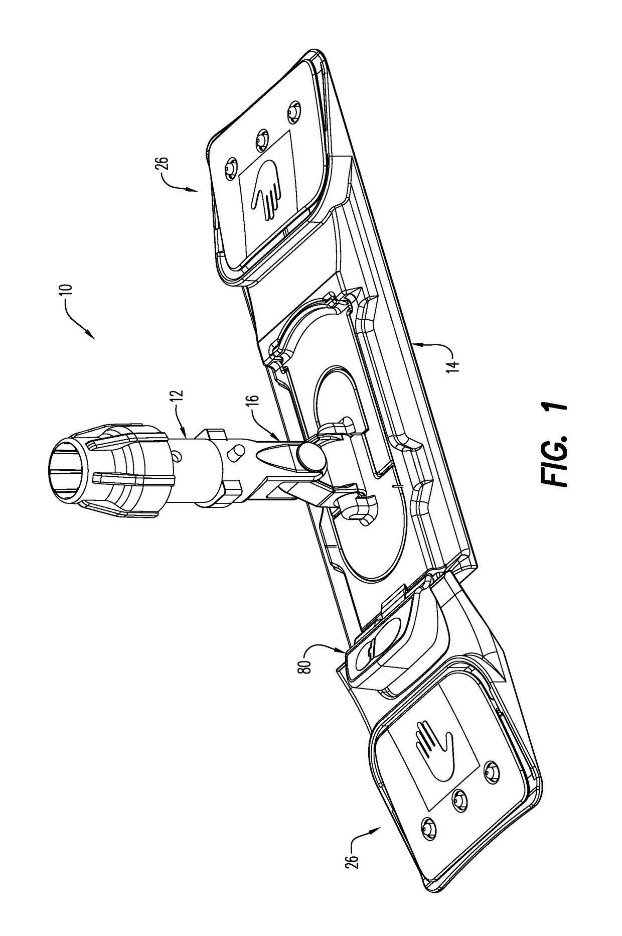 Flat mops having folding carrier plates