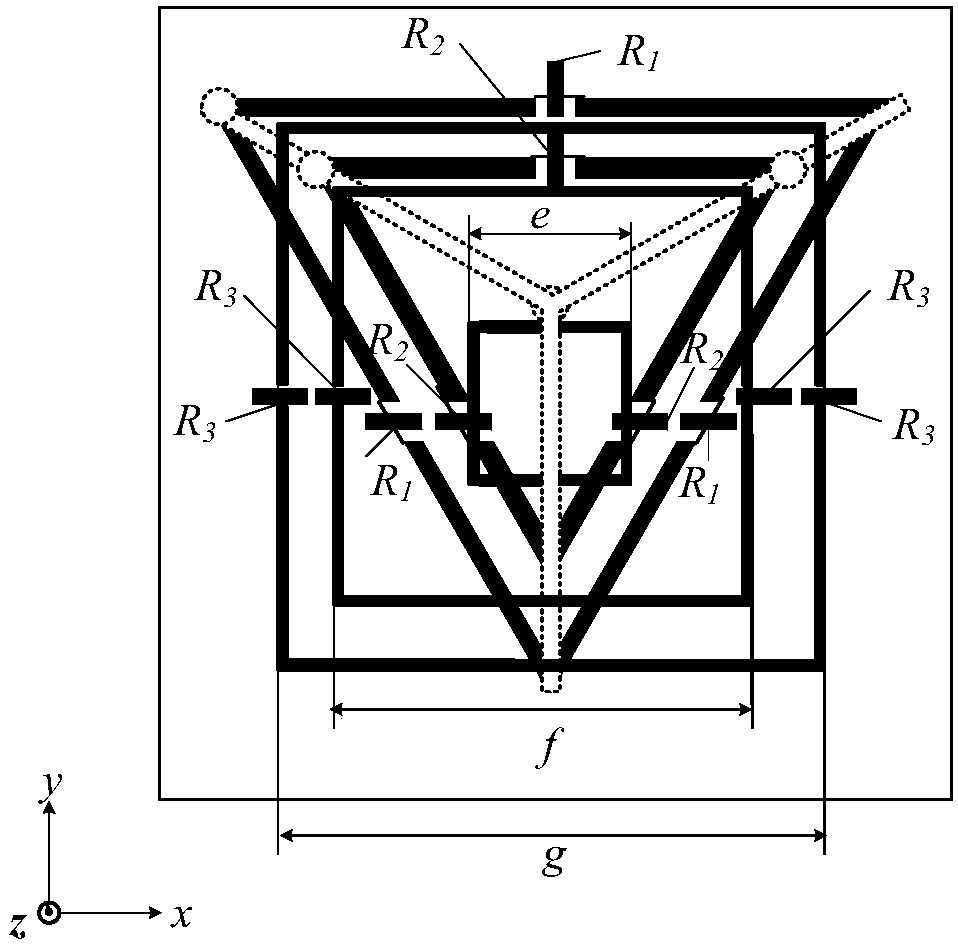 Tunable ultra wide band wave absorption device for multi-layer bracket structure