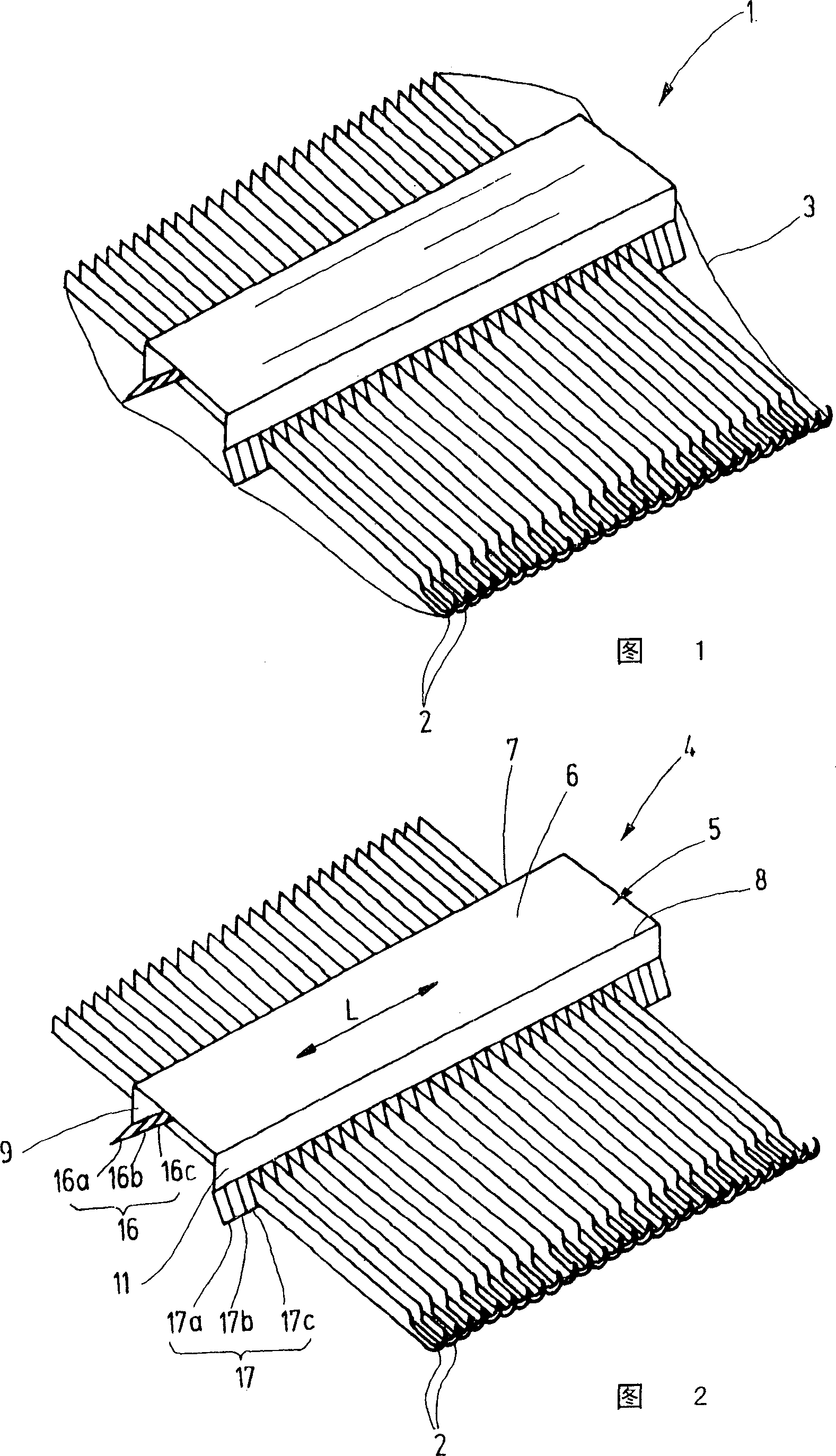 Tool carriage for composite needle and transferring component