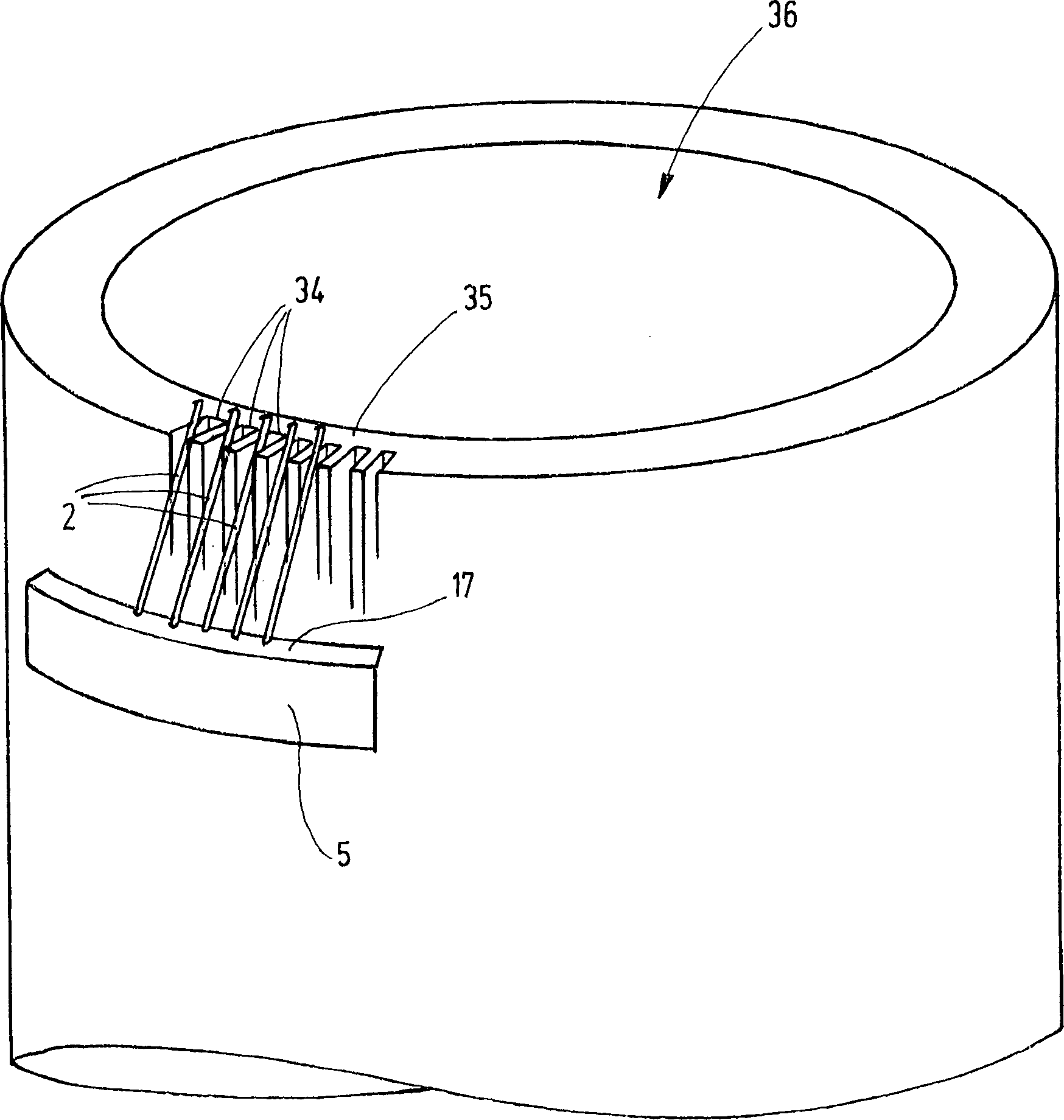 Tool carriage for composite needle and transferring component