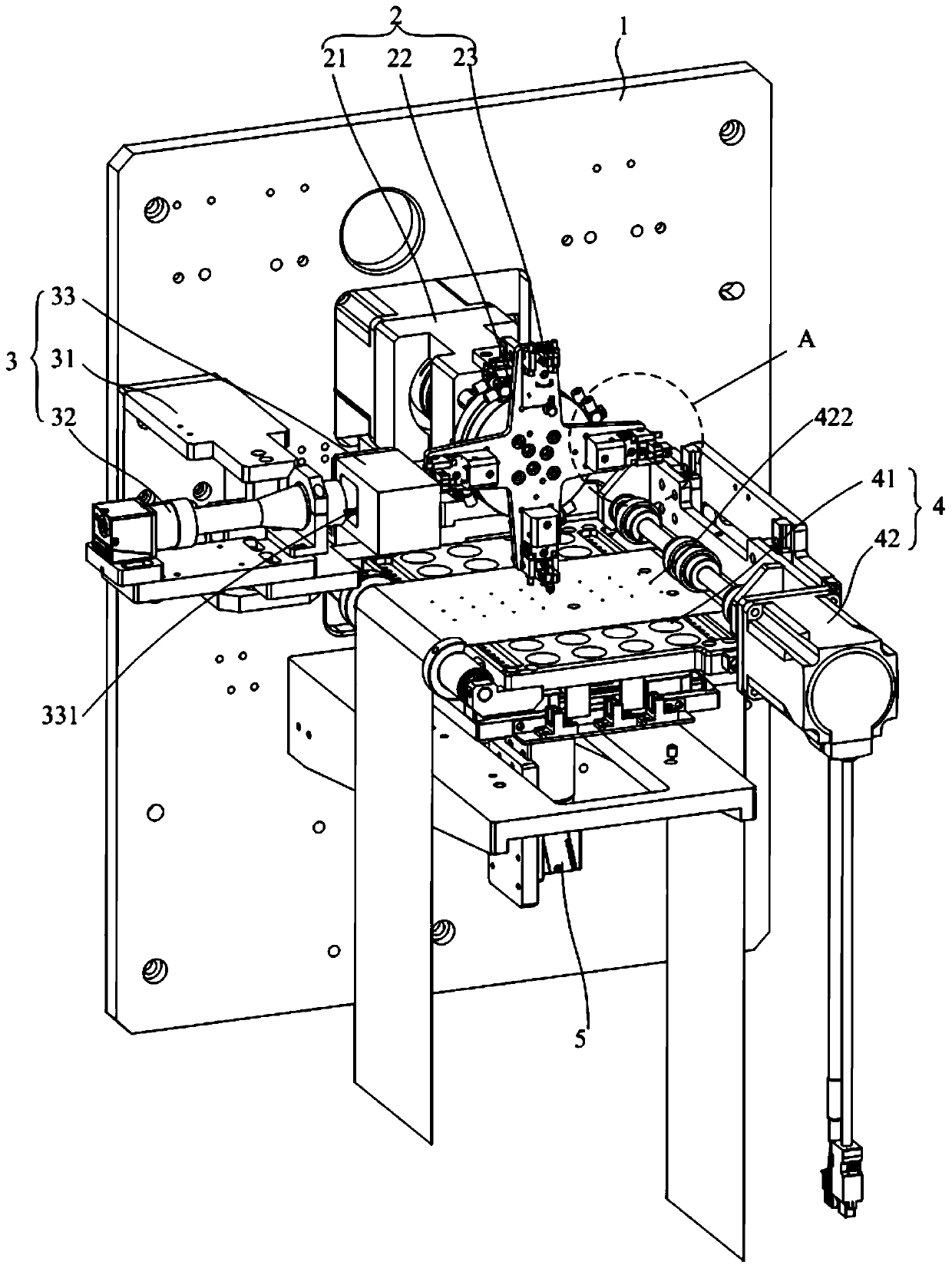 Electronic component transferring device and transferring machine