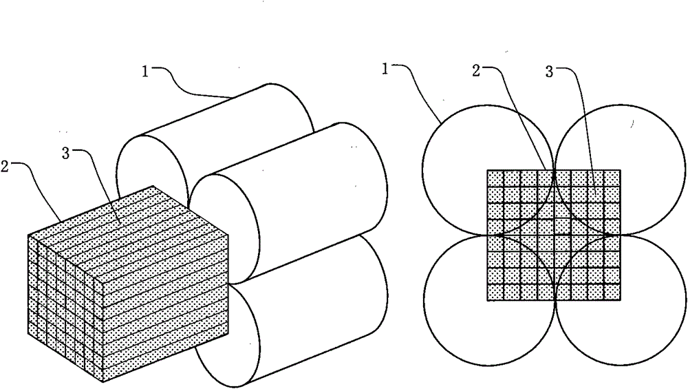 Oblique arrangement type high-energy ray detector of composite photosensor