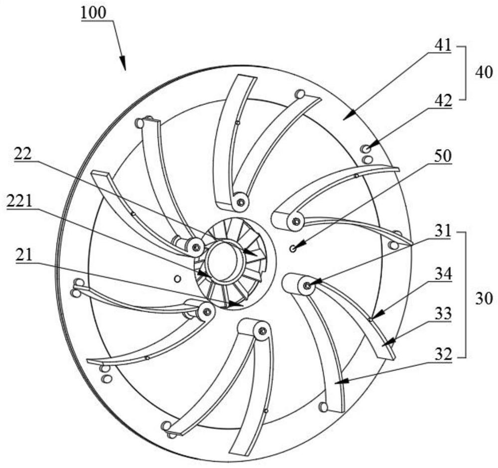 Closed impeller capable of being adjusted in multiple modes