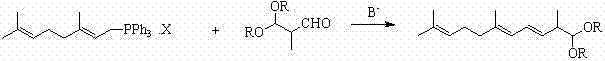 Method for preparing 2,6,10-trimethyl-1,1-dialkoxyl-3,5,9-undecatriene