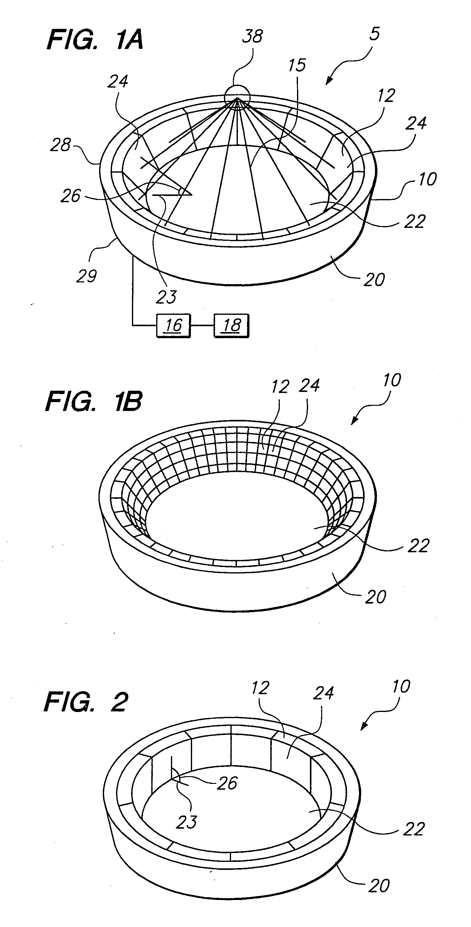 Focused ultrasound system for surrounding a body tissue mass
