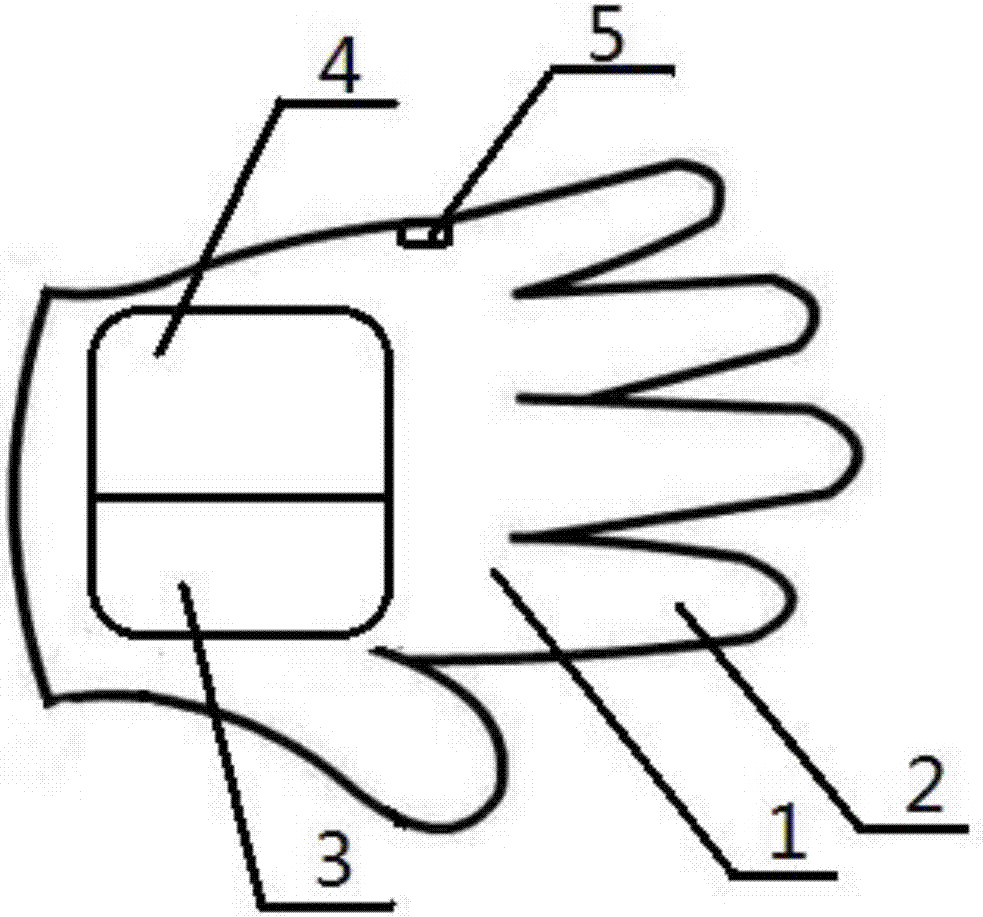 Electronic glove applicable to deaf-mute people