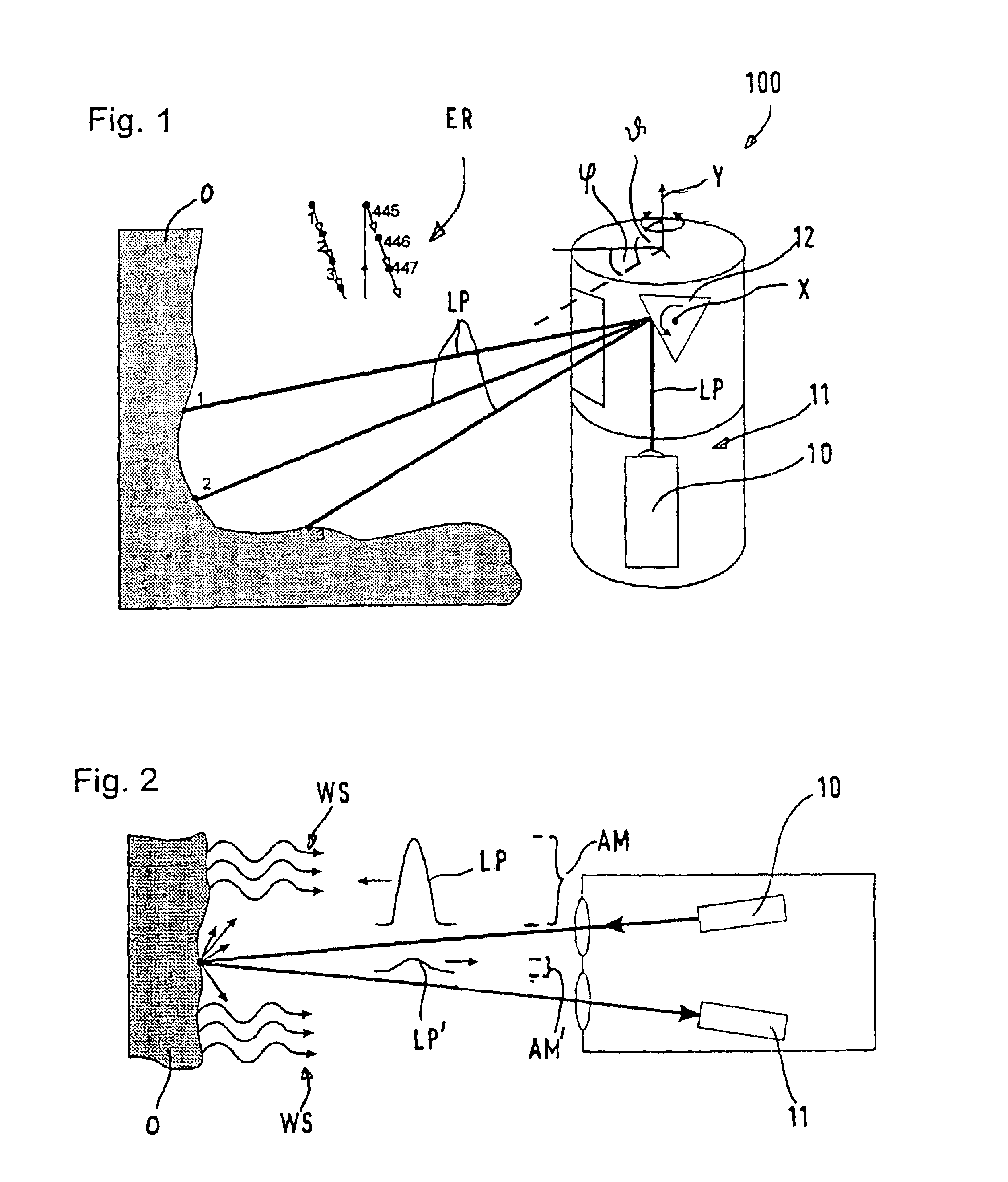 Measurement of the wear of the fireproof lining of a metallurgical vessel