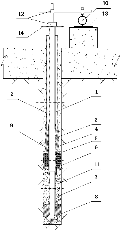 A high-pressure grouting lifting deformation monitoring device and its installation method