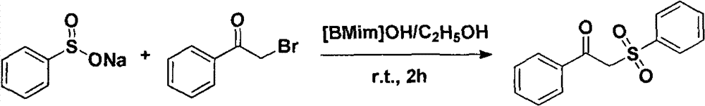 Novel method for preparing 1-phenyl-2-benzene sulfonyl acetophenone