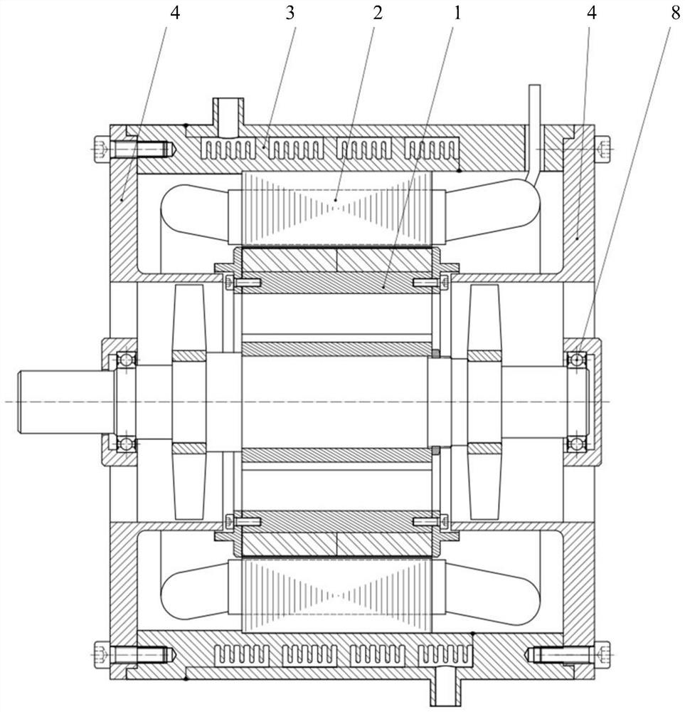 Motor with cooling structure