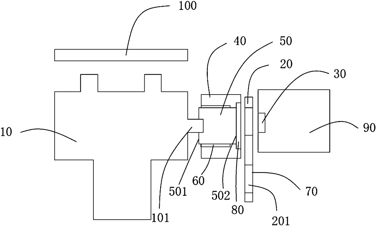 Film thickness detection device and vacuum evaporating machine