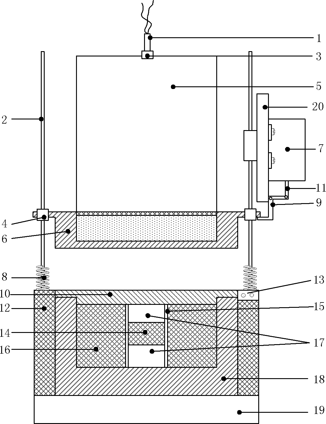 Split high-temperature preheating powder explosive sintering device