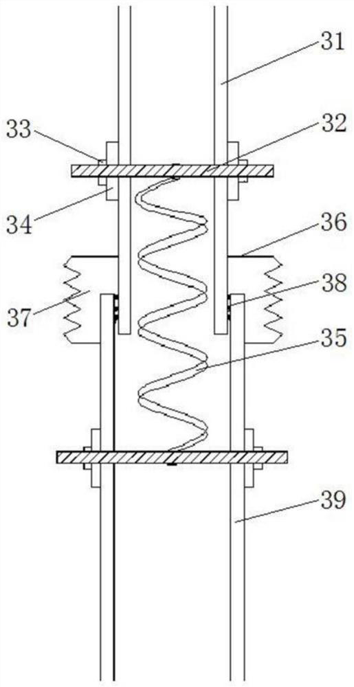 Adjustable device suitable for energy dissipation and shock absorption of string truss structure