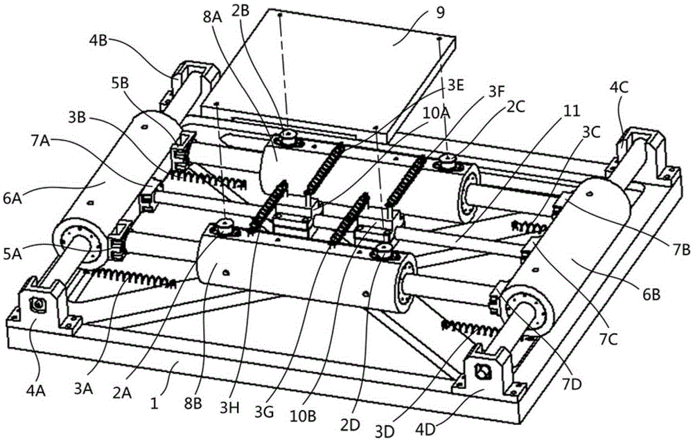 Three-dimensional shock-absorbing and isolation platform for floating object protection