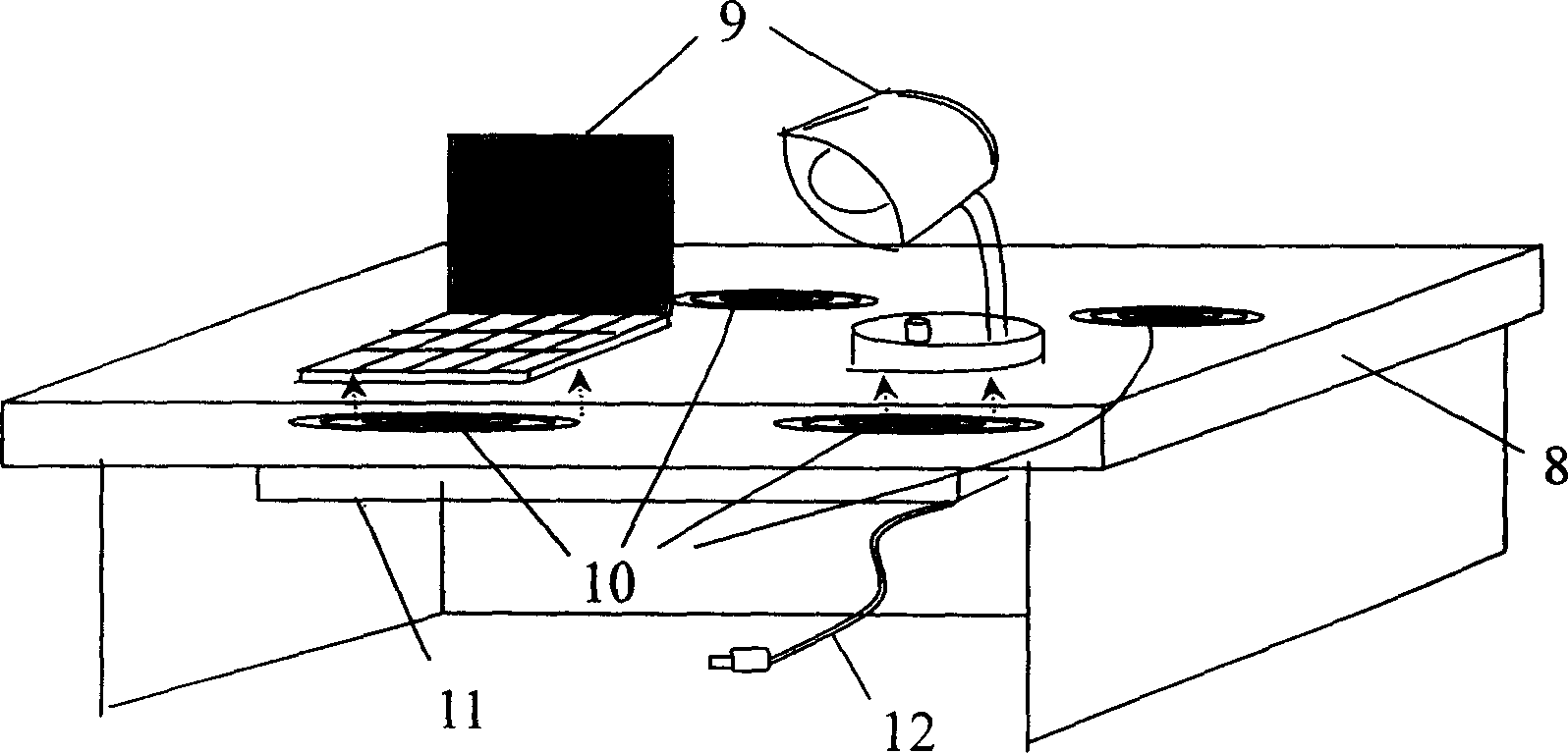 Power source board able to be controlled in zone