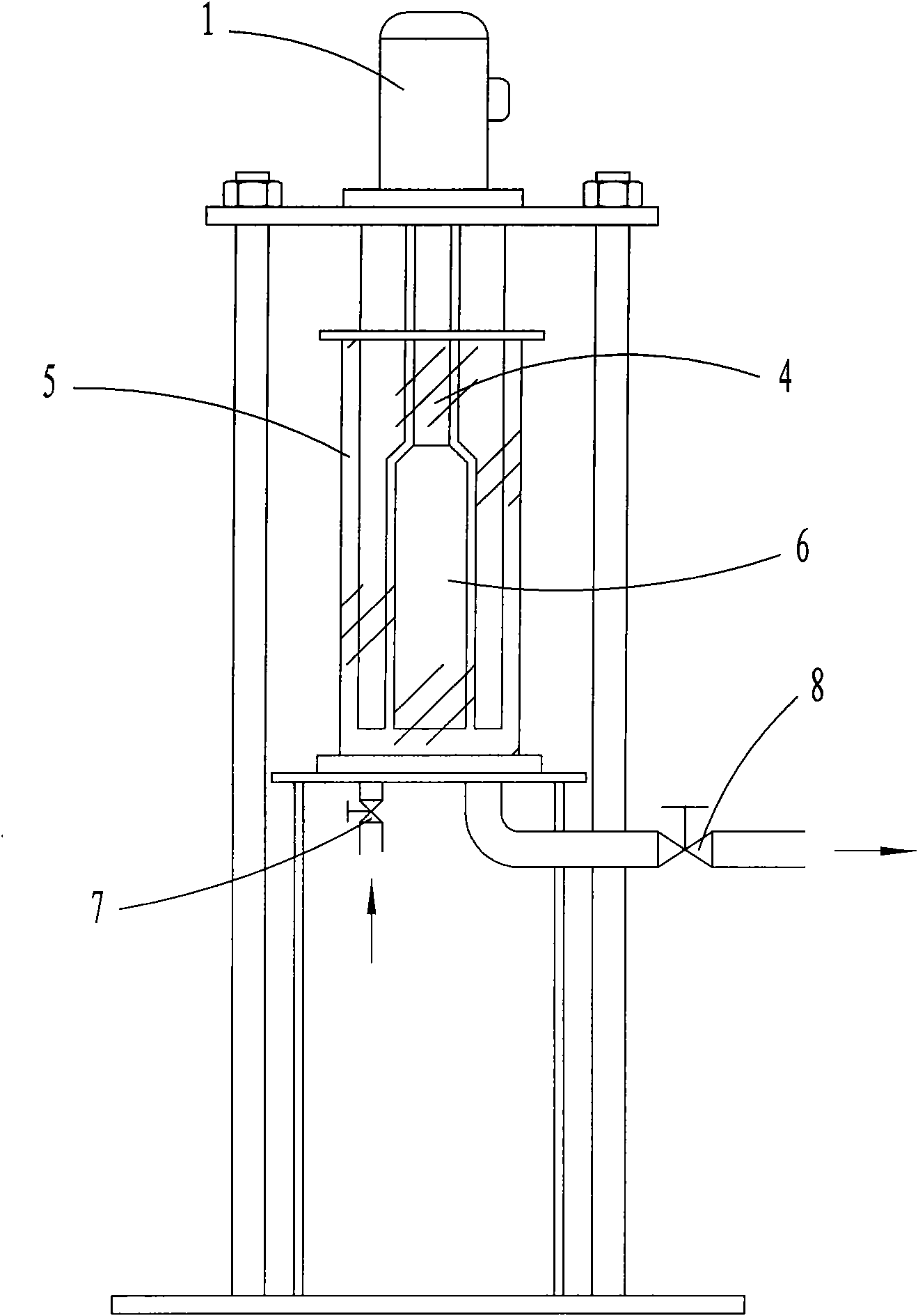 Device and method for detecting dispersing performance of chemical synthesized short fibers