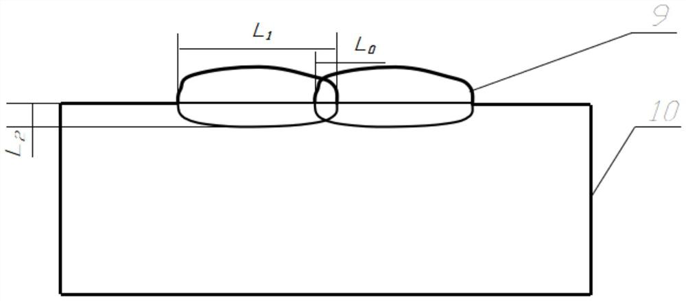 Laser spot shaping device and method for preparing single cladding layer