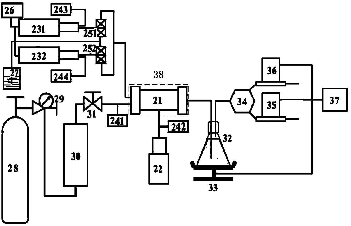 Experimental device and method for estimating water-controlling and air-intake effects of polymer