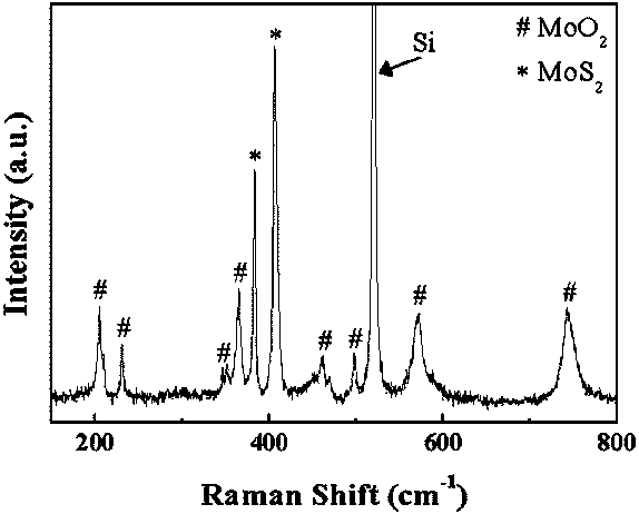 Preparation method of MoS2/MoO2 heterojunction