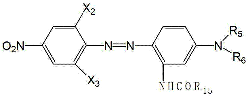 Composition of blue to black disperse dyes