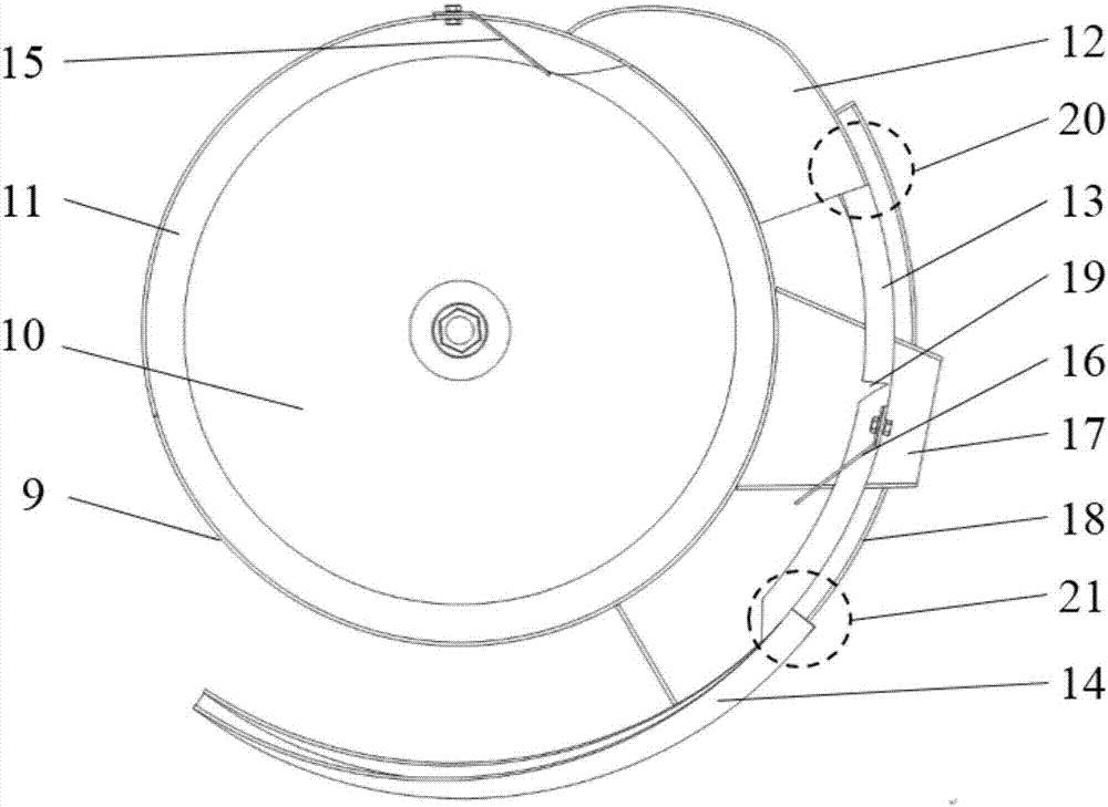 Corn seed edge-on scoop orientation fixed-distance output apparatus