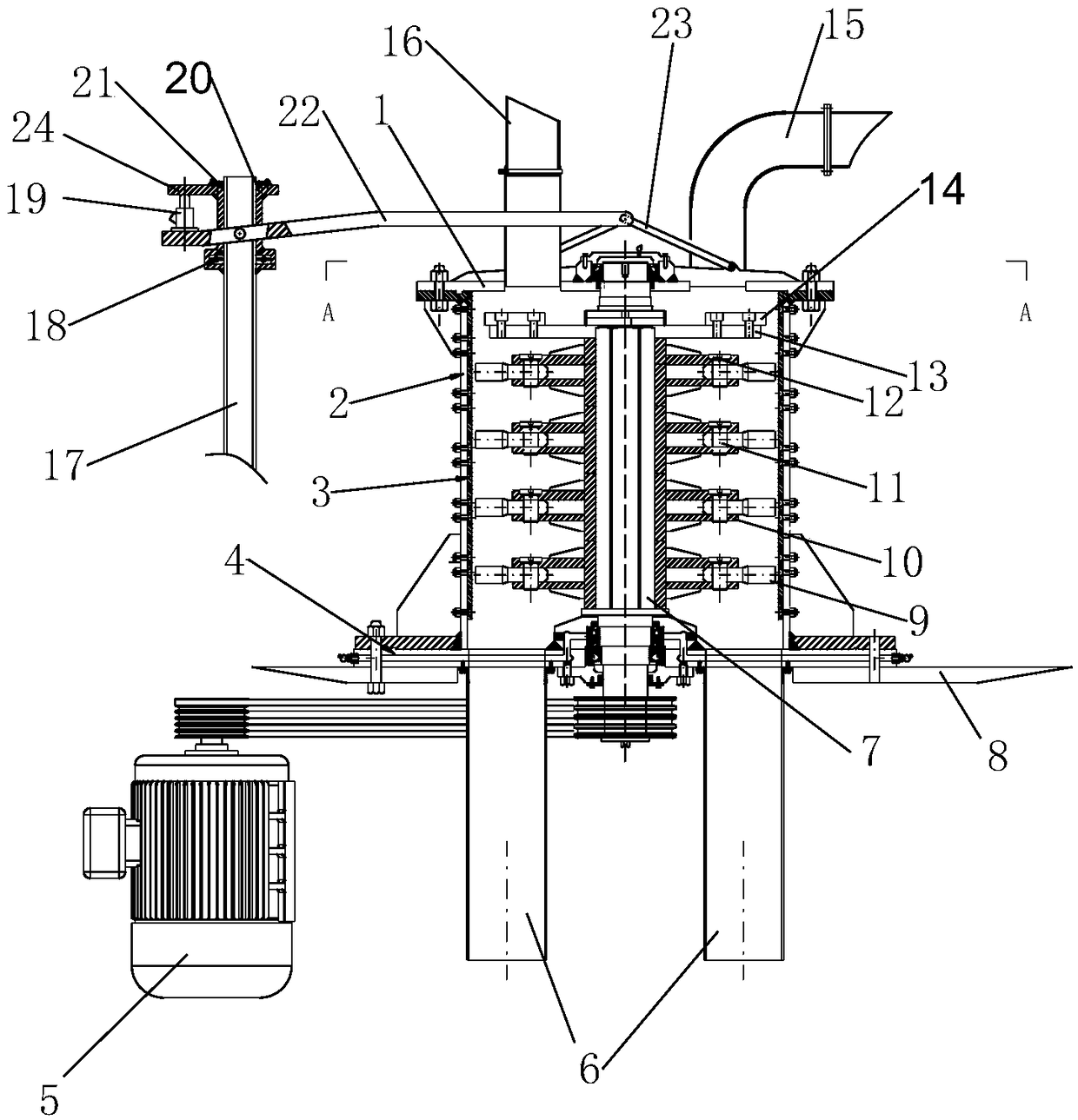 Multi-layer impact non-ferrous metal fine grinding machine