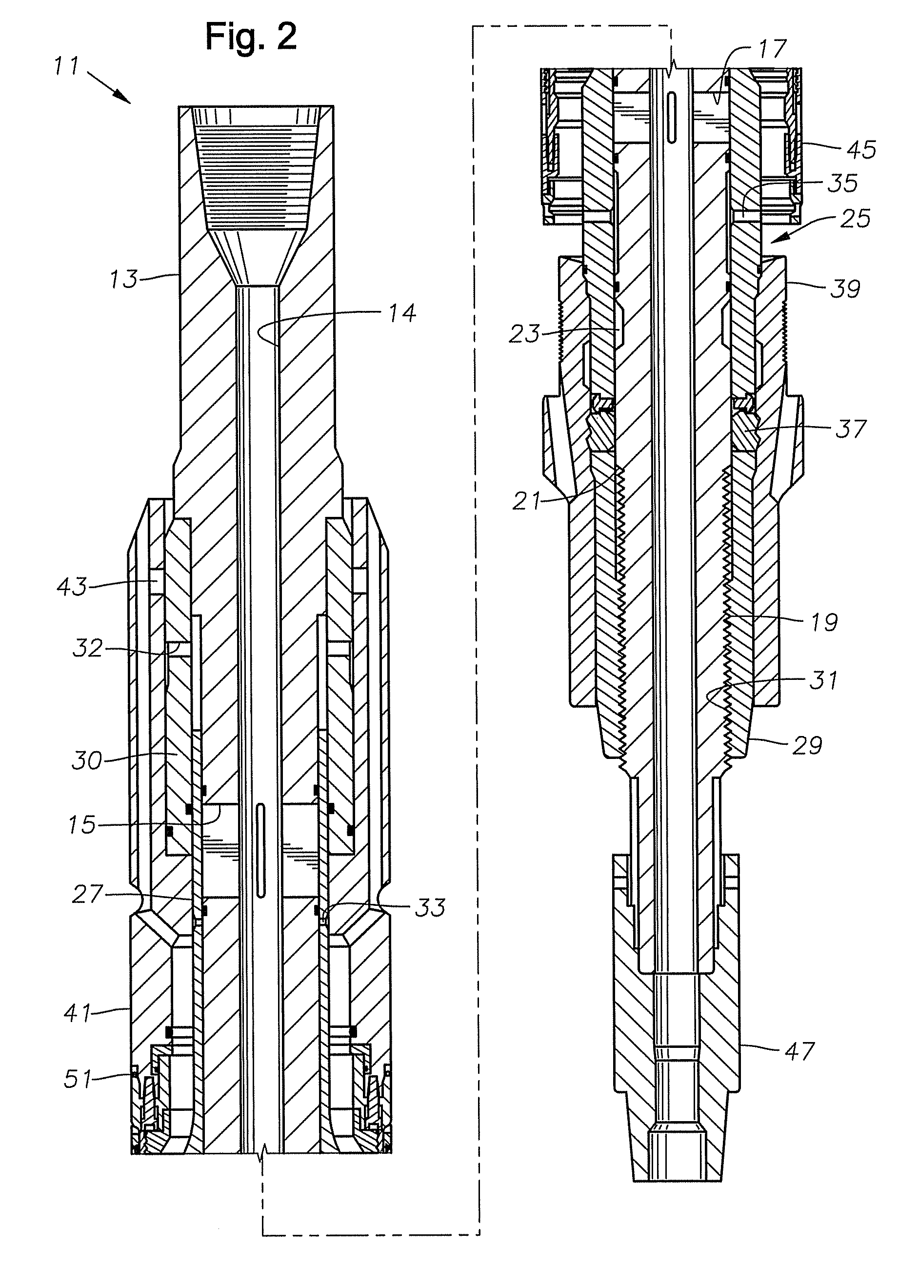 High capacity running tool and method of setting a packoff seal