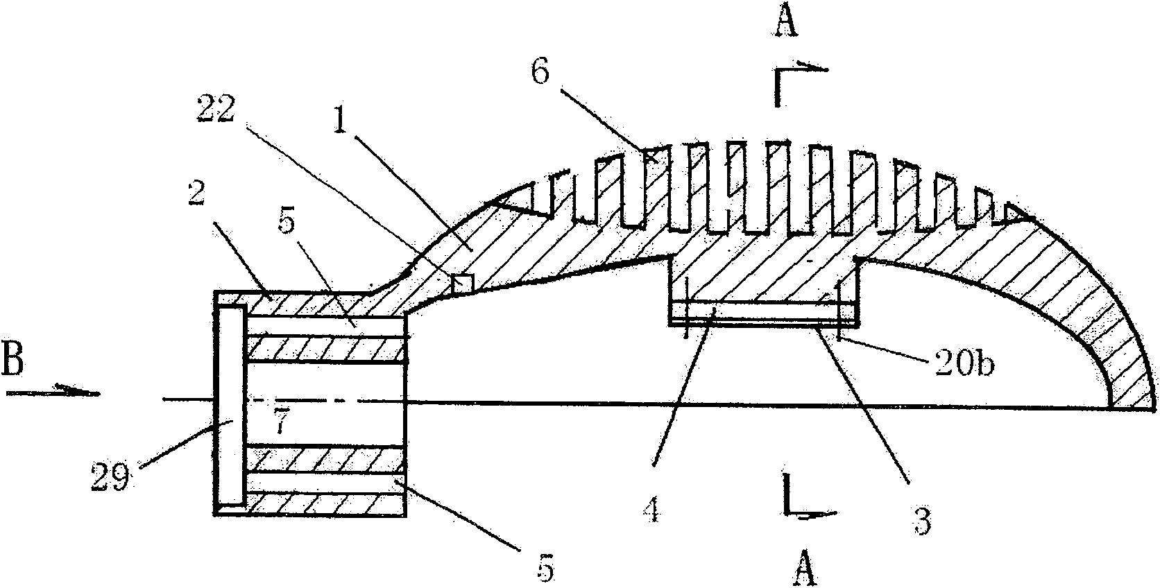 Light fitting of high-power LED street light with external heat sink