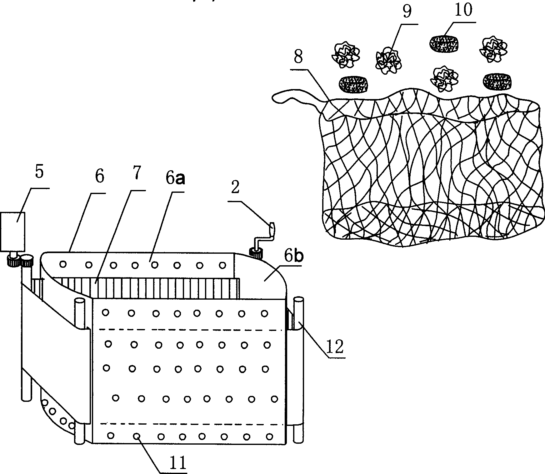 Mechanical kneading method for clothes and kneading type washing machine