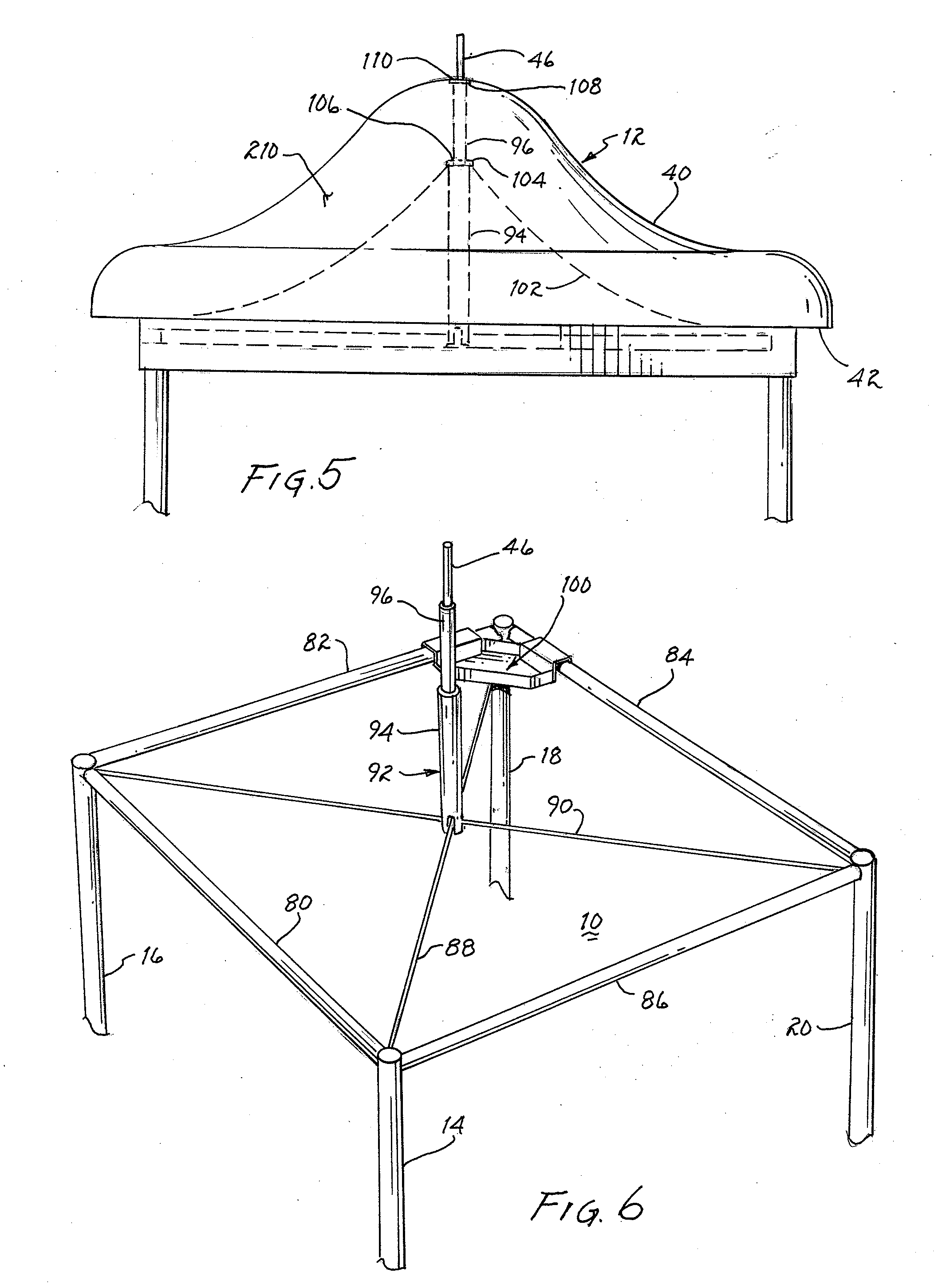 Booth with inflatable canopy