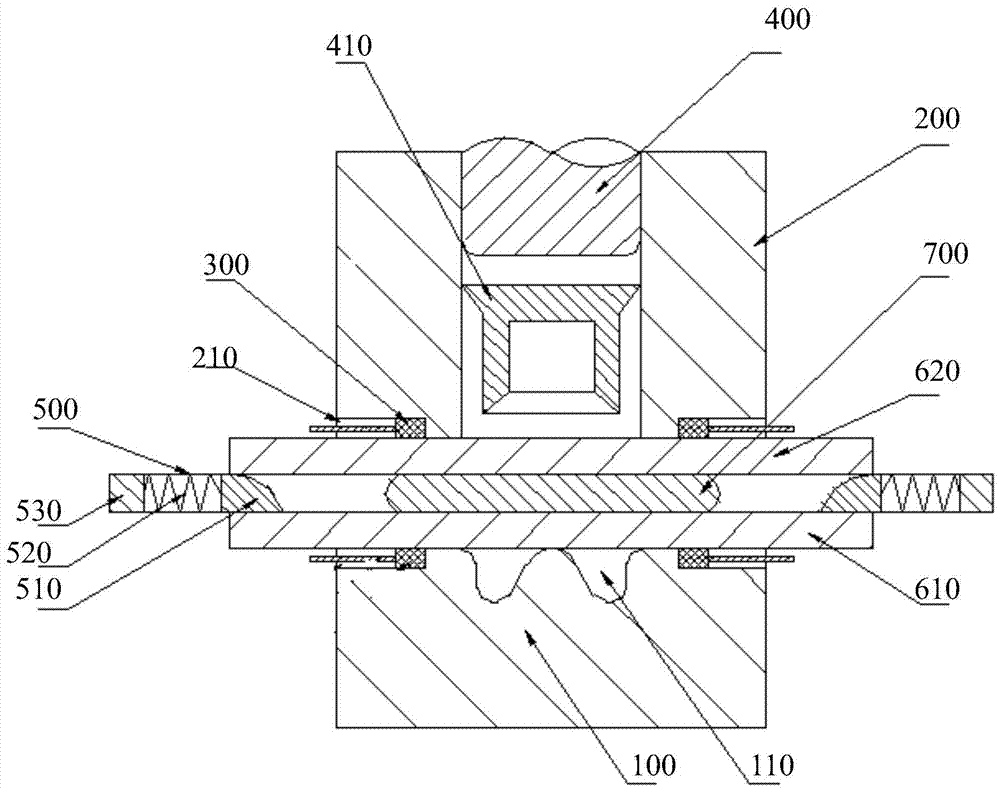 Self-piercing adhesive riveting connection device and adhesive riveting method