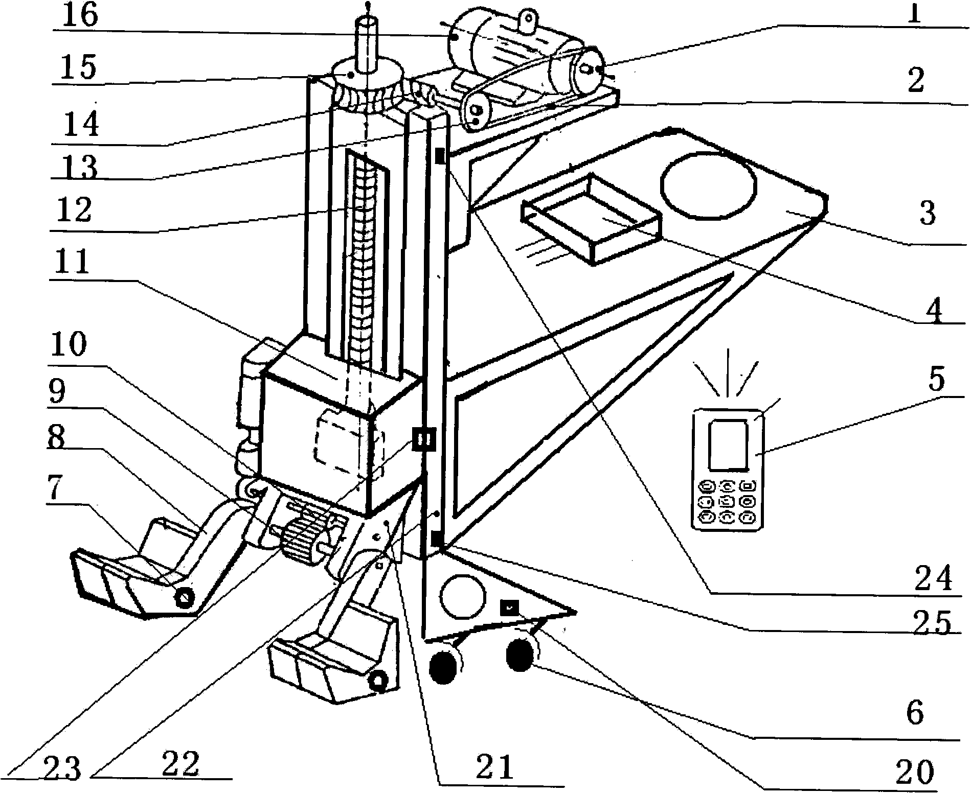 Remote control equipment for grabbing and transporting building materials in building site