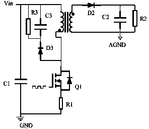 High-voltage input auxiliary power circuit