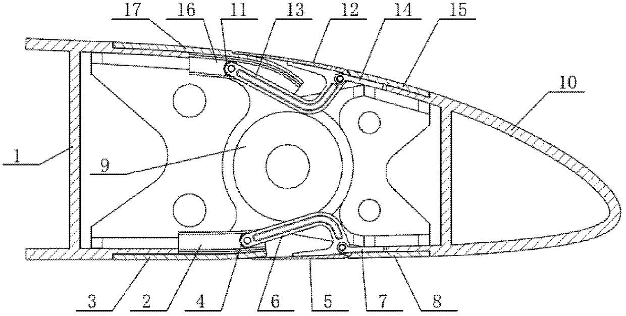 Sealing mechanism for plane wing surfaces