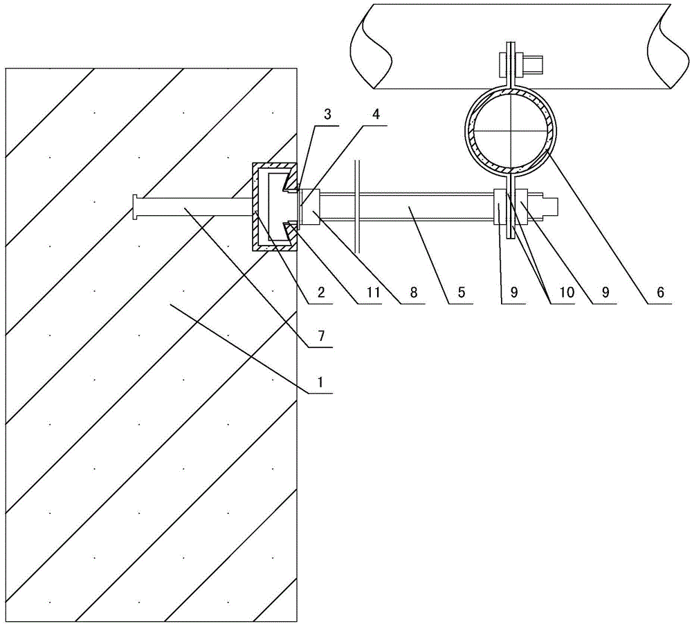 Waterproof method after the removal of the scaffolding wall device