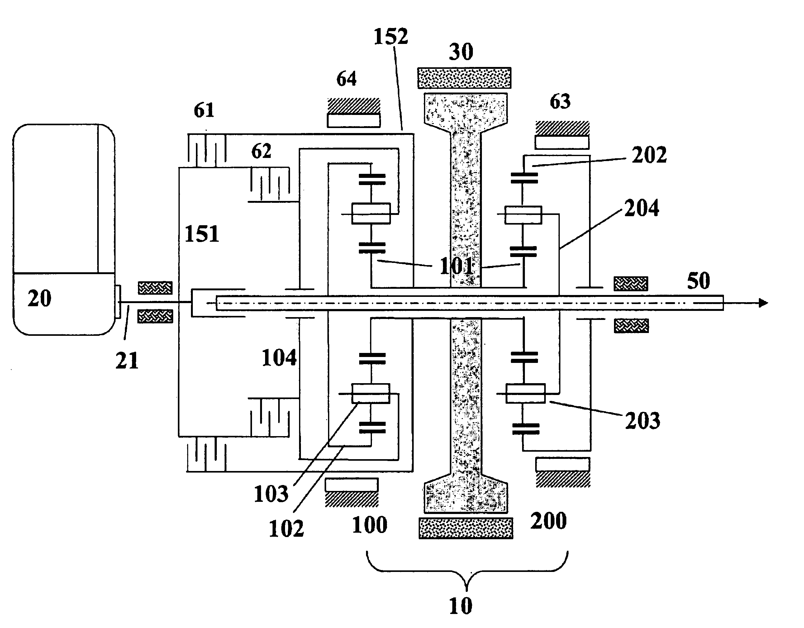 Motor integrated parallel hybrid transmission